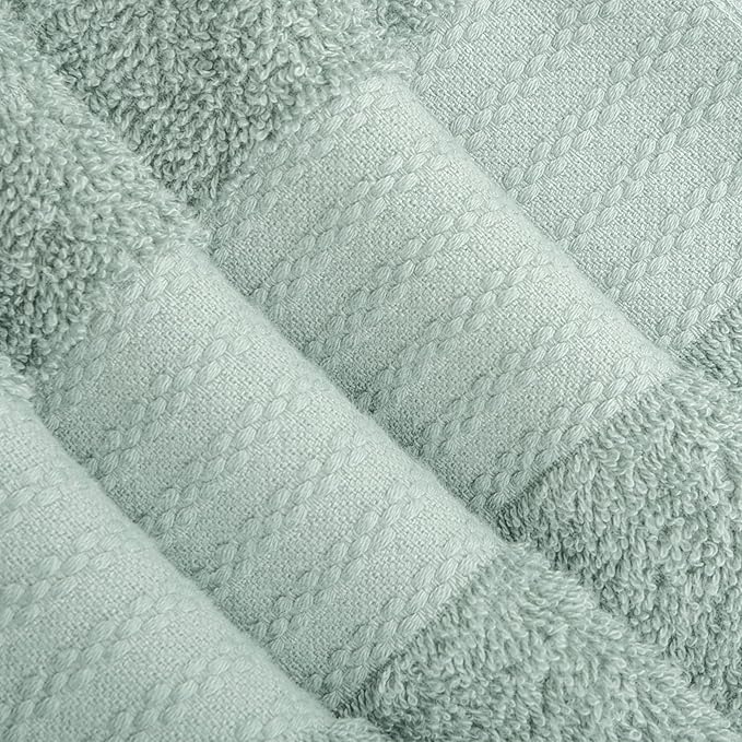 GLAMBURG Premium Cotton Oversized 2 Pack Bath Sheet 35x70-100% Pure Cotton - Ideal for Everyday use - Ultra Soft & Highly Absorbent - Machine Washable – Sea Green