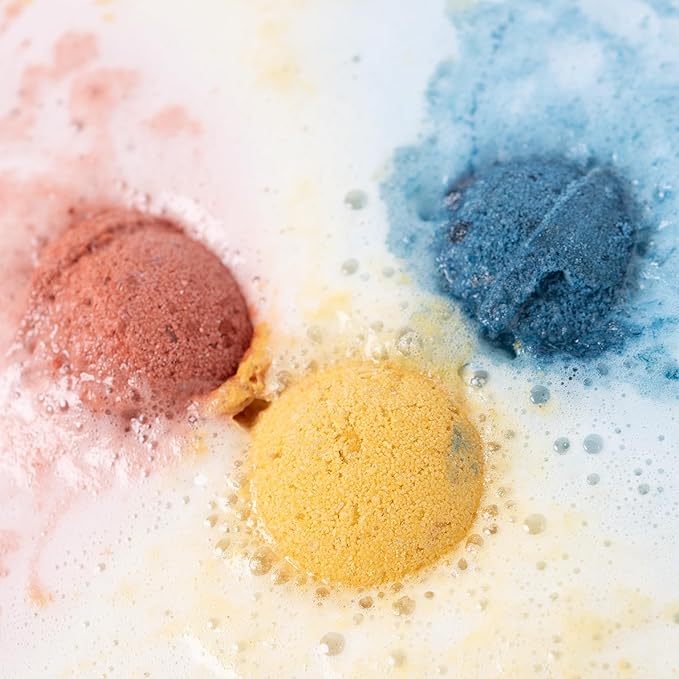 Pacha Soap Co. Kids Color Mixing Bath Bomb, 2-Pack - Safely Colors Bath Water, Kids Love Them, Plant-Based, Non-Toxic, No Animal Testing, Vitamin Rich, Endless Frothy Fun, Mix & Match
