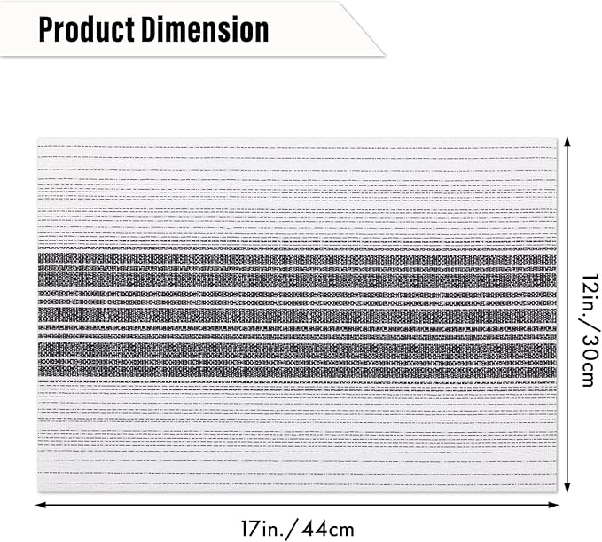Winknowl Placemats, Set of 4 Heat Resistant Stain Resistant Woven Vinyl Insulation Place mats, Durable Washable Elegant Table Mats for Dining (White)