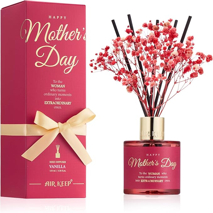 Airkeep Reed Diffuser Set,Scented Diffuser Oil with 8 Sticks,Home Fragrance Reed Diffuser for Bedroom,Bathroom Home Décor,Best Gifts for Women