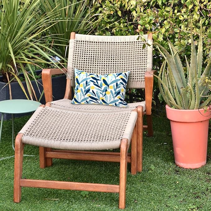 LVTXIII Outdoor/Indoor Lumbar Pillow Cases ONLY, 12” x 20” Patio Garden Decorative Lumbar Pillow Covers All Weather Lumbar Cushion Covers for Home Garden Sofa Use, Leaves Multi