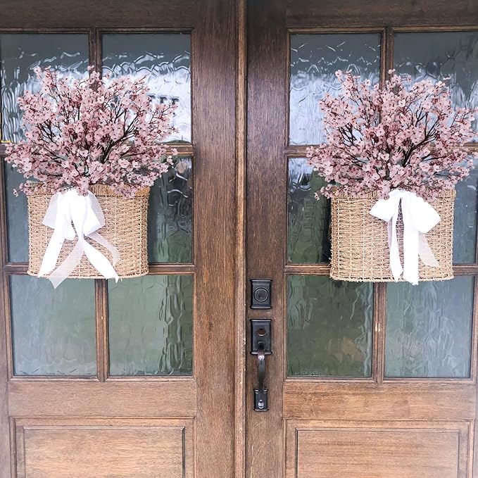 AILANDA Babys Breath Artificial Flowers Faux Gypsophila Bouquet Real Touch European Fake Silk Flowers for Home Vase Wedding Bouquets Floral Arrangement Party Table Cemetery Decor (6PCS, Light Pink)