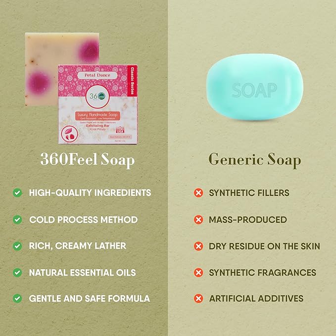 360Feel Cut Flower Soap -5oz Handmade Soap bar -Floral with undertones- Pure Essential Oil Natural Soaps Gift ready