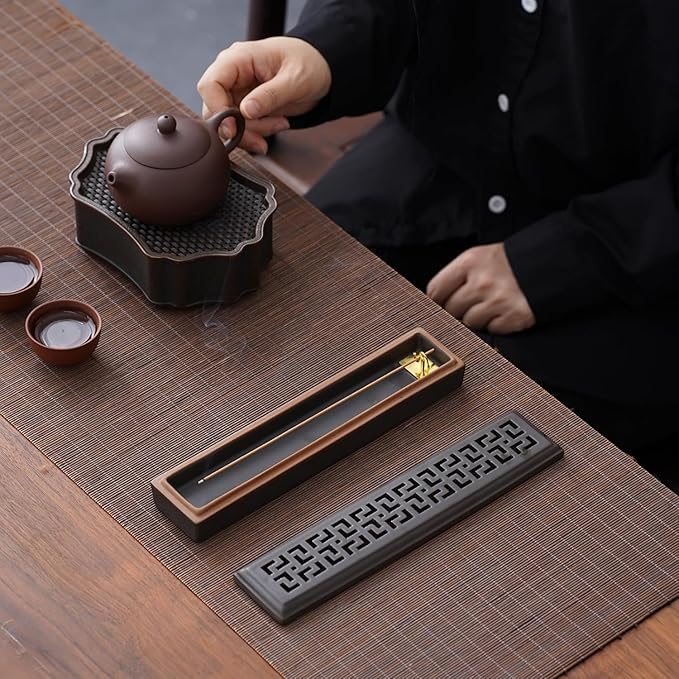 Incense Holder for Sticks,Ceramic Insence-Stick Holder Ash Catcher,Incense Holder Timkburner for Meditation Yoga Spa Room Decor
