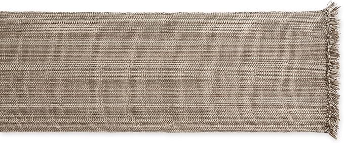 DII Variegated Tabletop Collection, Table Runner, 13x108, Mushroom