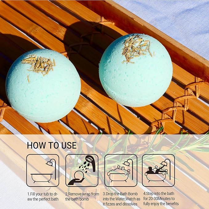 Bath Bombs for Women Spa Gift Set with Tea Tree Oils Sea Salt Relaxing Birthday Gift for Her Bubble Bath Skincare