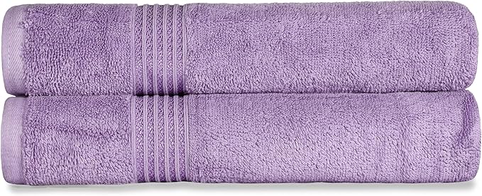 Superior Egyptian Cotton 2-Piece Bath Sheet Towel Set, Oversized Body Towels For Adults And Kids, Large Towel For Bath, Shower, Guest Bathroom, Spa, Gym, Resort, Essentials, Airbnb, Royal Purple