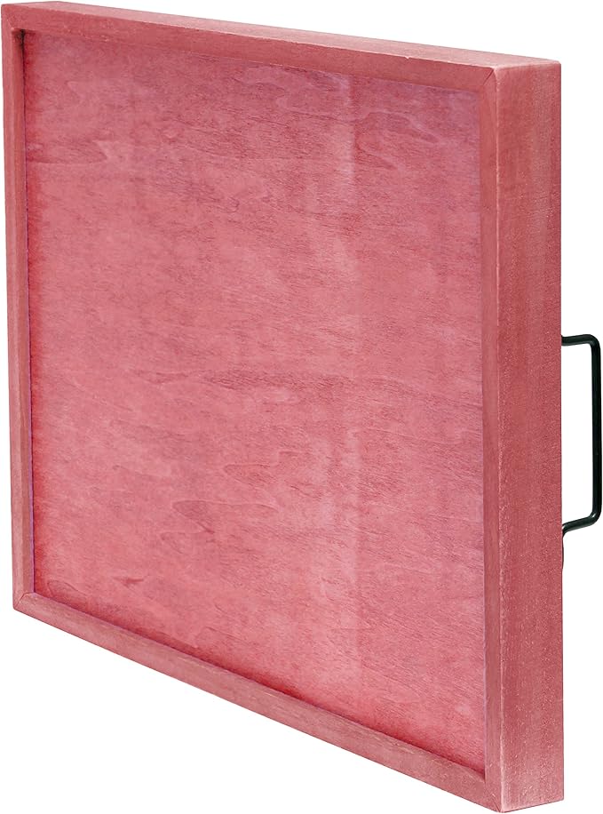 Elegant Designs HG2000-DPV Decorative Wood Serving Tray w/Handles, 15.50" x 12", Happy Valentine's Day