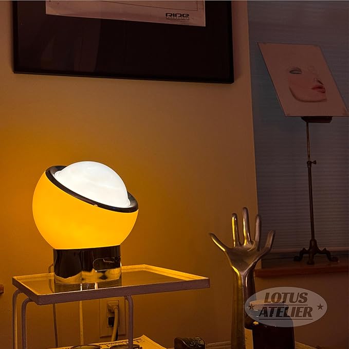 Bauhaus Lamp | Mid Century Modern Table Lamp, Orange