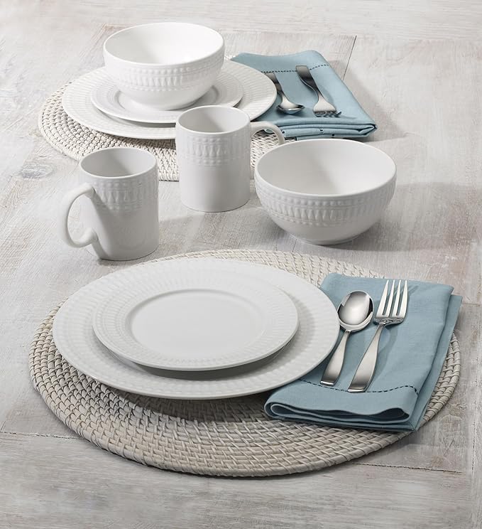 Pfaltzgraff Cassandra 16-Piece Porcelain Dinnerware Set, Service For 4