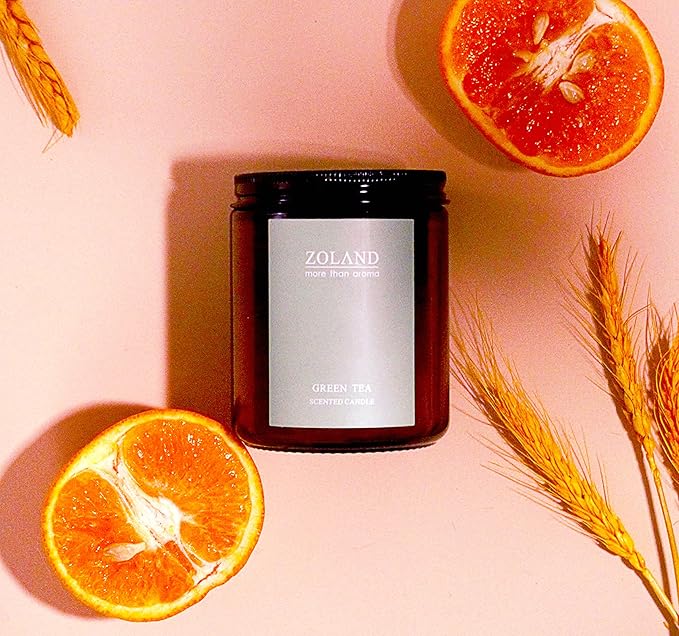 Candles for Home Scented Aromatherapy Candles Natural Soy Wax Candles Gifts for Women/Men Premium Candle with Essential Oils Long Lasting Amber Jar Candles(Citrus Sweet Orange1 Jar 15.9 oz)