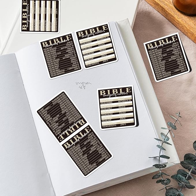 Bible Emergency Numbers Magnetic Bookmark - Wxiben 8Pcs Christian Book Mark Magnet Bible Verse Magnetic Bookmarks Religious Catholic Page Marker Clip for Sunday School Confirmation Gifts for Teen