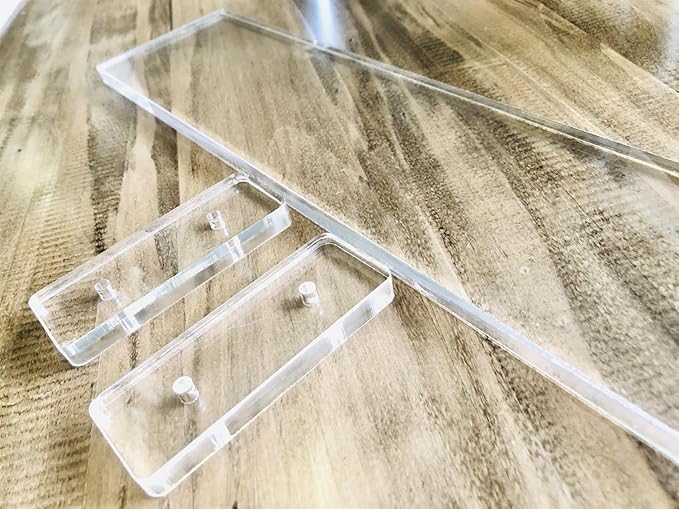 DistinctAndUnique Elegant and Sophisticated Floating Window Shelf (20", Single Shelf) - Crystal Clear Recessed Durable Strong Acrylic Trinket, Plants, Succulents Indoor Collection Display Stand