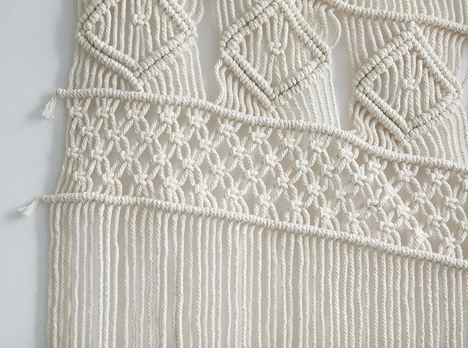 Macrame Wall Hanging Macrame Curtains Boho Door Curtain Panels Handmade Wall Art Home Wall Décor,52"x 57"