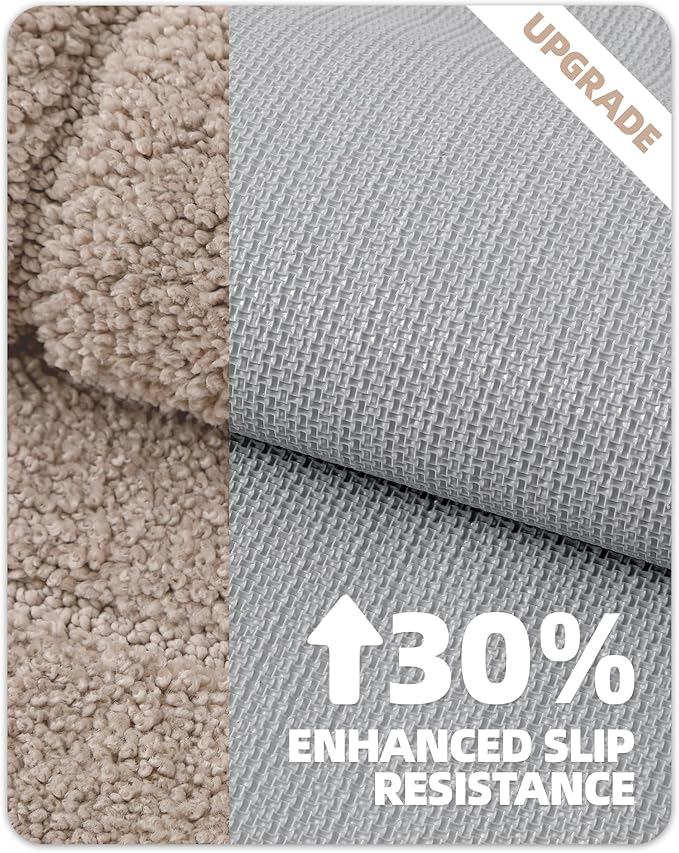 Color&Geometry Large Bath Mats for Bathroom Non Slip, 24"x43" Taupe Bathroom Rugs Absorbent, Washable Bath Rugs Shower Mat Outside Shower