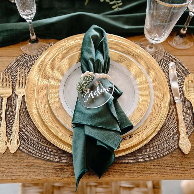 Noctiflorous Oval Braided Placemats Set of 8 Woven 12x18 Inch Non Slip Washable Heat Resistant Place Mats Round Tablemats for Dining Kitchen Party Daily Table Decor Dinner Mats (12 Brown, 8)