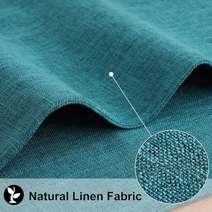 homing Teal Cloth Easter Placemats Set of 4 – Cotton Linen Blend Washable Spring Dining Table Mats for Easter, Indoors & Outdoors, Easy to Clean, 13 x 19 Inch