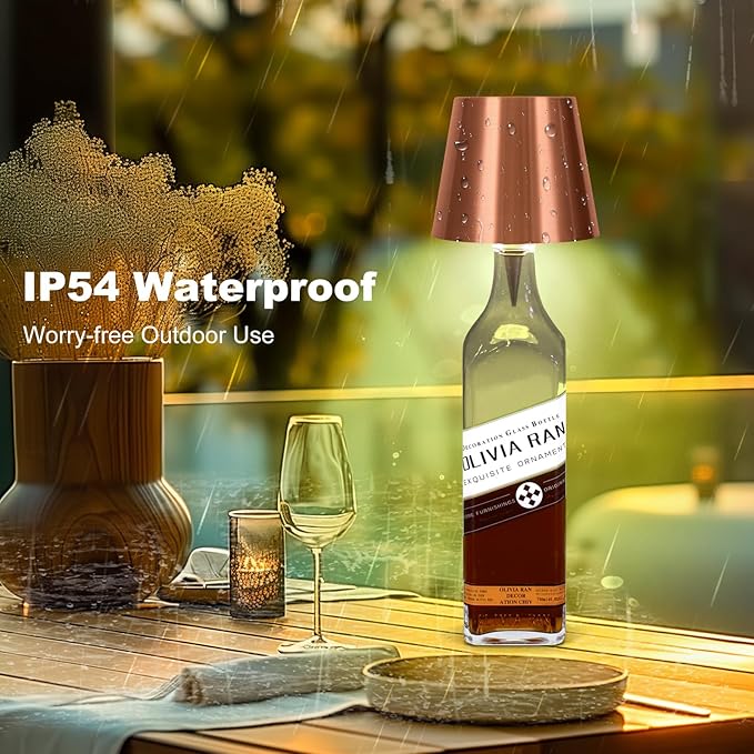 2025 New Wireless Bottle Lamp,RGB LED Bottle Light with Remote(RGB Rose Gold, 1pc)