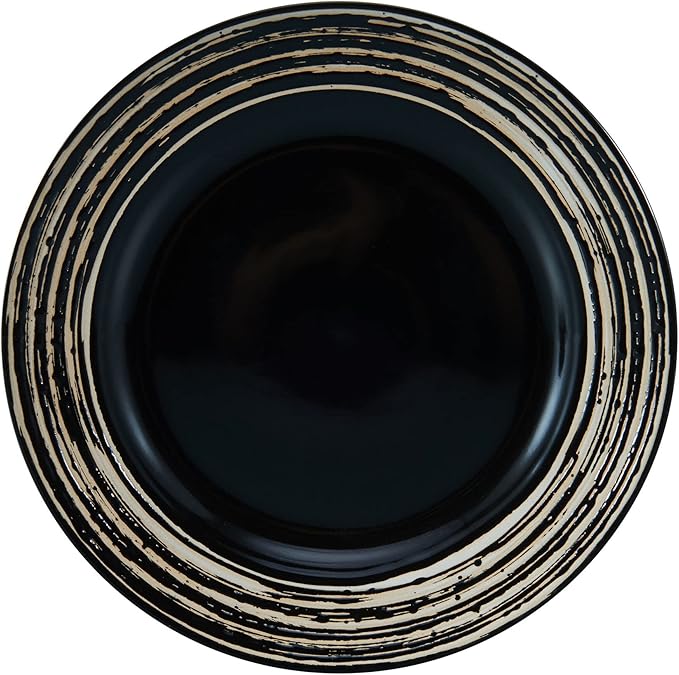 Pfaltzgraff Bryson 16 Piece Dinnerware Set, Service for 4, Black