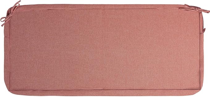 Patio Bench Cushion Covers for Outdoor Furniture with Ties,Water Resistant Loveseat/Settee Cushion Slipcover 54x18x3 Inch for Swing Porch Garden(Replacement Cover Only)-Light Coral Red