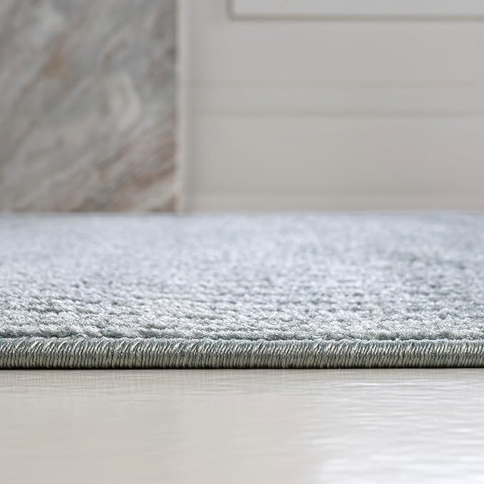 JONATHAN Y SCN104F-4 Nordby High-Low Geometric Arch Scandi Striped Light Blue/Cream 4 ft. x 6 ft. Indoor/Outdoor Area Rug for Patio, Backyard, Living Room, Bedroom, Office, Hose-Washable