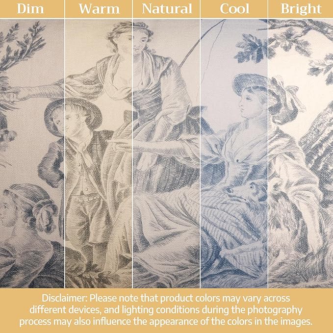 Maison d' Hermine Curtains for Living Room 100% Cotton 124 inch Length Two Panels Light Filtering Toile Curtains for Bedroom Windows with Rod and Loop Pockets (The Miller Paloma Gray, 50" W x 124" L)