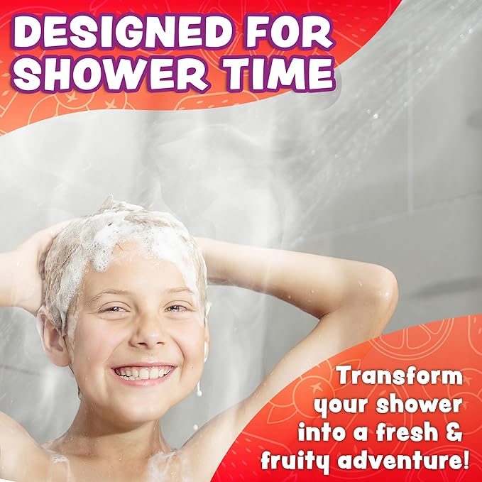 Tub Works® Fruit Fusion™ Shower Steamers for Kids, Variety 12 Pack | Fresh & Fruity Shower Steamers Aromatherapy | Fun Shower Bombs | Alternative to Kids Bath Bombs for a Sensory Shower Experience