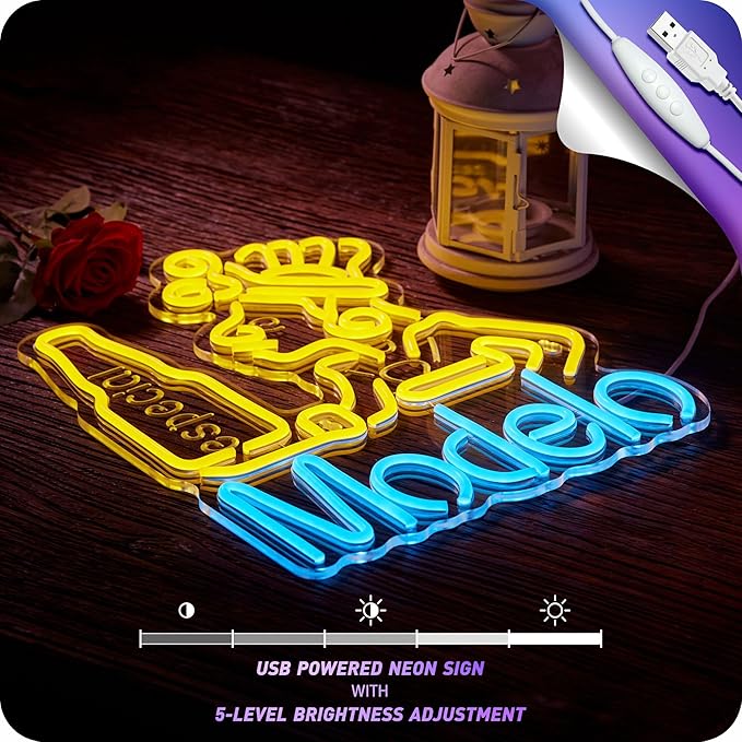 Model Neon Sign for Wall Decor Beer Neon Light Up Especial Signs for Man Cave Bar Pub Store Party Aztec Beer LED Lights