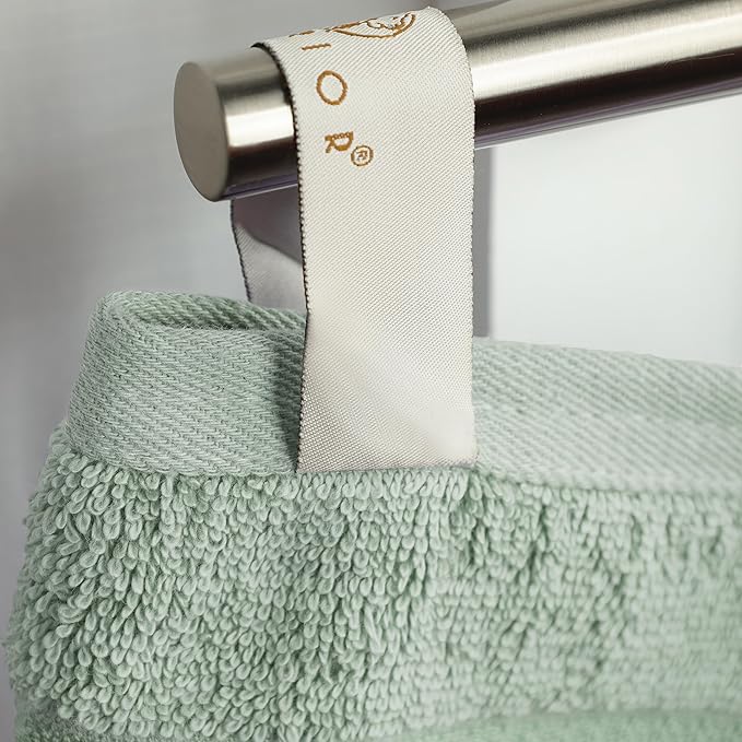 Superior Egyptian Cotton 8-Piece Towel Set, Assorted Towels for Home Bathroom, Guest Bath Decor Essentials, Includes 2 Bath, 4 Hand, 2 Face Towels/Washcloths, Quick Dry, Absorbent, Sage