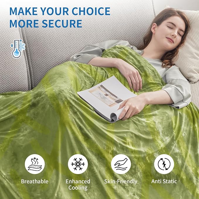 Guohaoi Cooling Blanket (90"x90"Queen Size) for Hot Sleepers and Night Sweats,Decortive Tie Dye,Arc-Chill Q-Max >0.5Cool Fiber,Ultra Cold Breathable,Comfortable,Keep Cool,Hypo-Allergenic,All-Season