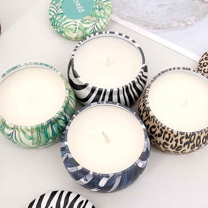 Naimo 4 Pack Scented Candles Long Lasting Soy Wax Aromatherapy Candle for Home Bathroom Yoga Birthday Gift Set Women Present