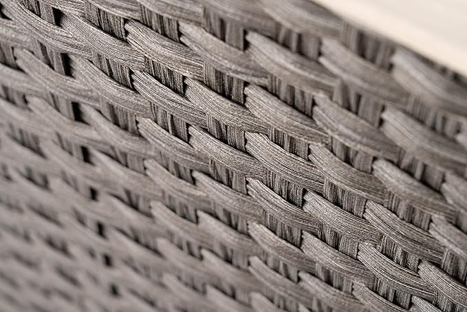 Synthetic Wicker Laundry Hamper Basket With Lid and Liner by Blue Ridge Basket Company (Gray)