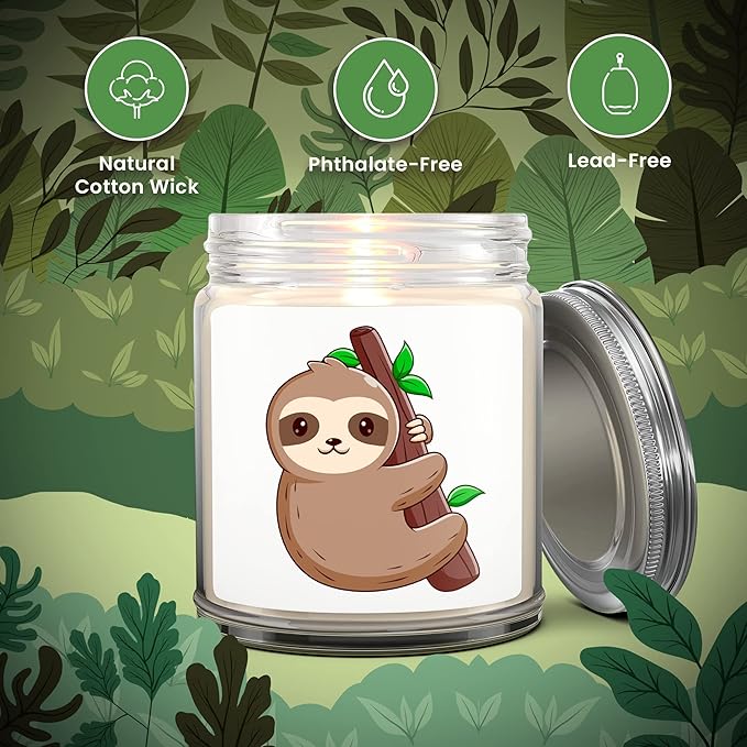 1OAK Lavender Scented Candles - Sloth Candle - Sloth Gifts for Women Adult - Made in USA