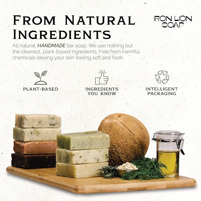 Roasted Rice Green Tea - Made in USA - All Natural Bath Soaps for All Skin Types - Plant Based, Cold Process and Handmade - (3 Pack)