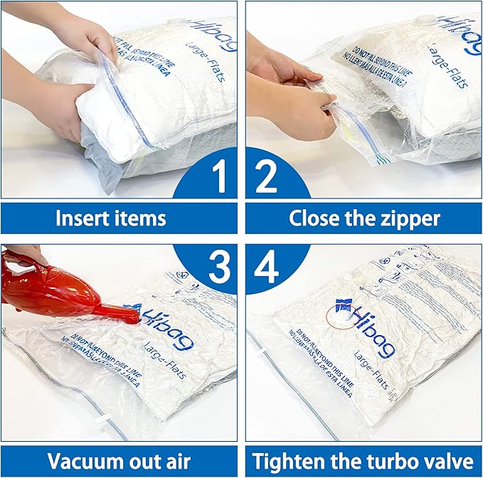 Vacuum Storage Bags, Space Saver Vacuum Seal Storage Bags 35-Pack Sealer Bags for Clothes, Clothing, Bedding, Comforter, Blanket (35C)