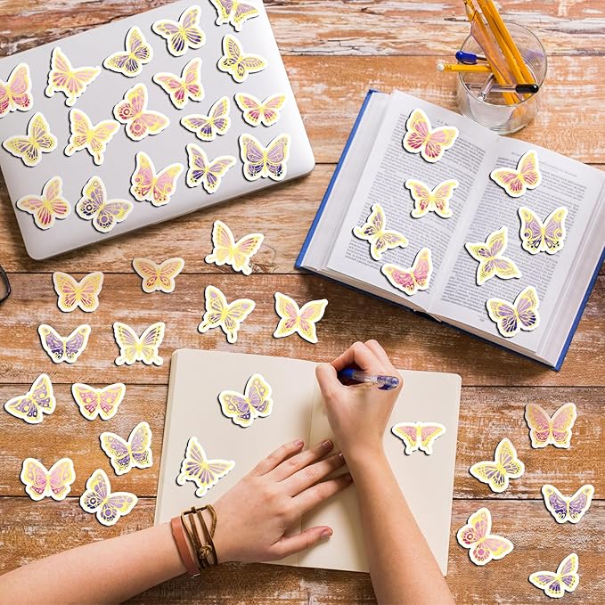 TaoBary 40 Pieces Butterfly Magnetic Bookmarks Cute Magnet Page Markers Bulk Foldable Page Clips for School Students Teachers, Book Lovers, Classroom Gifts, Women Office Reading(Novel)