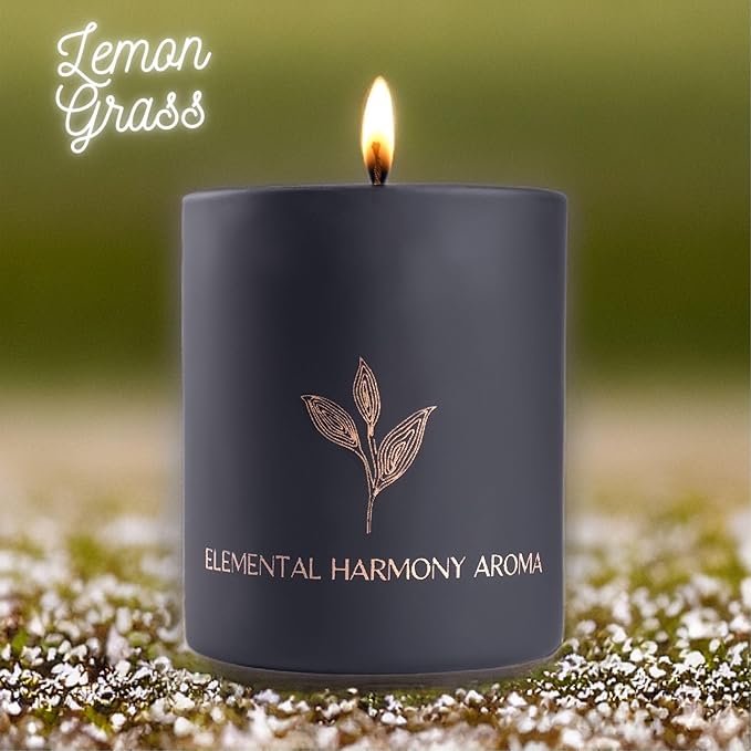 Home Decor Premium Soy Wax Scented Candles Cup 6.3 oz Single Wick Over 40 Hours of Burning Time (Lemon Grass) Best Gift idea for Loved Ones and Friends