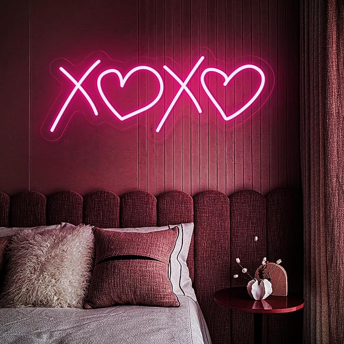 Neon Sign for Wall Decor Bedroom Birthday Party Gift Boyfriend Girlfriend Lover Teens Kids Room USB Operated Led Light Sign,Pink 16 x 6.3 Inch