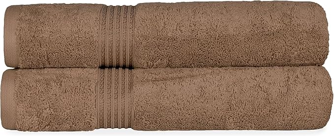 Superior Egyptian Cotton 2-Piece Bath Sheet Towel Set, Oversized Body Towels For Adults And Kids, Large Towel For Bath, Shower, Guest Bathroom, Spa, Gym, Resort, Essentials, Airbnb, Mocha