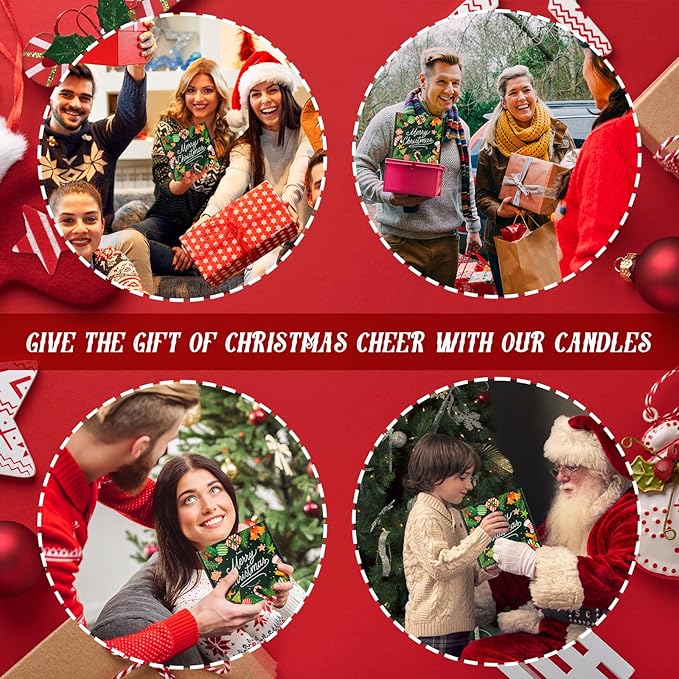 Christmas Tree Candle - Scented Aromatherapy Jar Candle for Home - Winter Holiday Gifts for Women and Men - 7 oz