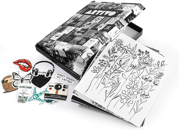 Black White Wall Collage Kit Aesthetic Pictures 50 set 8x10 inches, City Chic Wall Decor for Teen Girls, Wall Art Prints, College Dorm Room Decor, Photo Collection