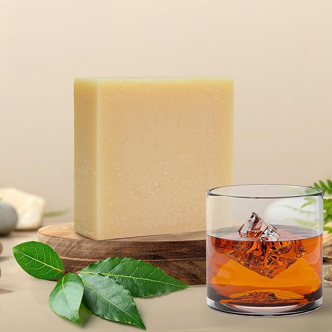 360Feel Bay Rum Soap - Handcrafted Castile Soap Bar with Spicy Scent - Handmade with Bay Rum Essential Oil for Men - A Gift for Anniversaries, Weddings, and Holiday Stockings - Rich Lather - 4 pack