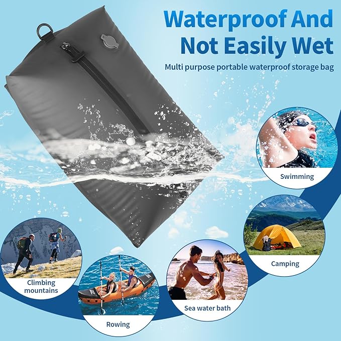 Vacuum Bags for Travel,Vacuum Bags for Travel with Wireless Vacuum Pump,IP67 Reusable Vacuum Compression Bags for Suitcases(1PC+Pump)