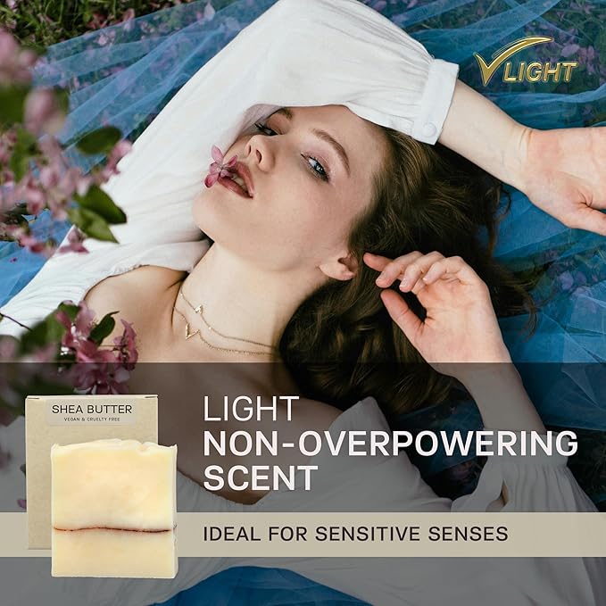 AUTHENTIC BATH & SOAP - Shea Butter Soap Bar - Cold Processed, Natural, for Man & Woman, Moisturizing Softening, Handmade, no Parabens or Sulfates, Vegan & Cruelty Free. (Pack of 2) 4.2 Oz Each