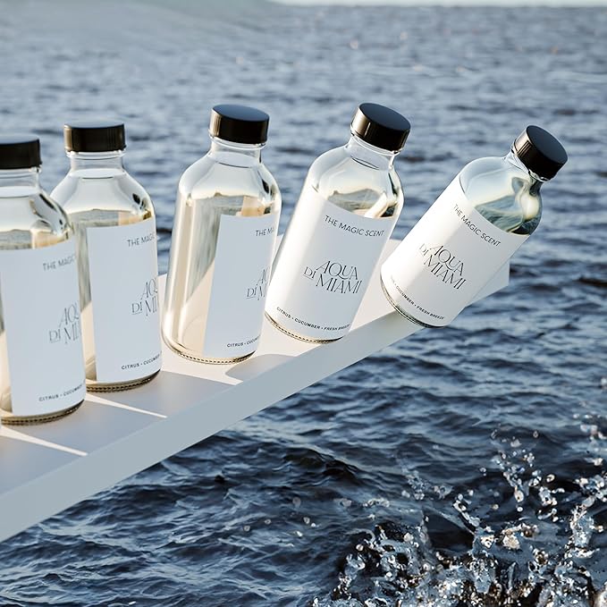Aqua di Miami Oils for Diffuser - HVAC, Cold-Air, & Ultrasonic Diffuser Oil Inspired by The Ocean - Essential Oils for Diffusers Aromatherapy - 4 fl oz, 120 mL
