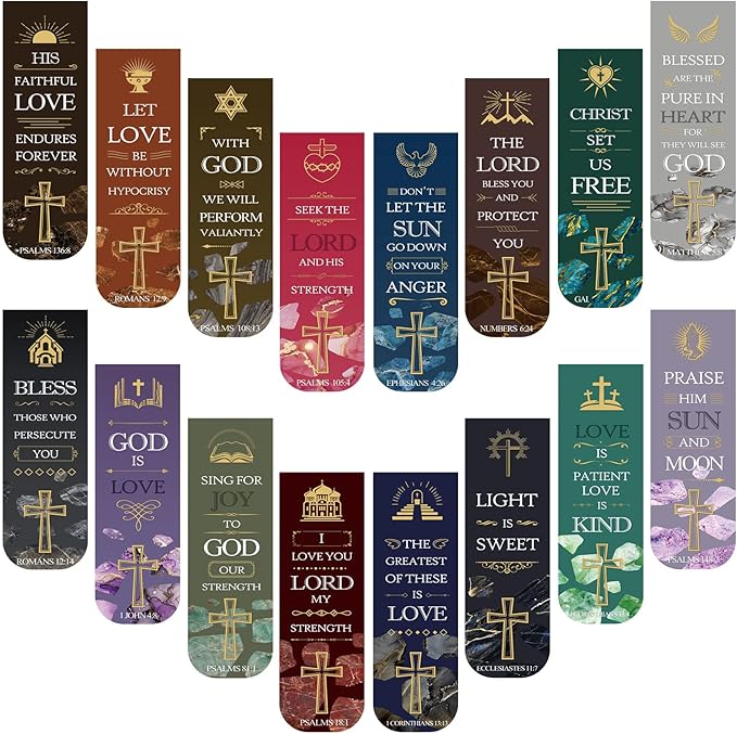 Zonon 48 Pcs Bible Verse Magnetic Bookmarks, Inspirational Scripture Christian Book Markers Religious Motivational Encouragement Flower Page Clips Presents for School Supplies(Fresh Style)