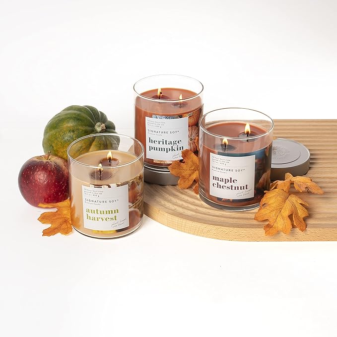 Lidded Maple Chestnut Scented Candle