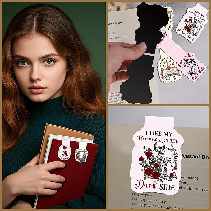 Dark Romance Magnetic Bookmarks: 8 Pcs Funny Magnet Book Page Markers for Reading, Spicy Fairytale Bookmark Clips, Gifts for Women Book Lovers Office School Supplies