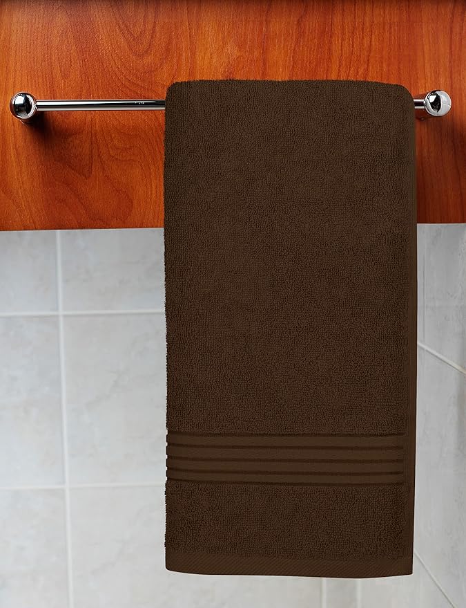 Utopia Towels 6 Piece Premium Hand Towels Set, 16 by 28 inches, 100% Ring Spun Cotton, Lightweight and Highly Absorbent Towels for Bathroom, Travel, Camp, Hotel, and Spa, Dark Brown