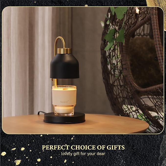 Candle Warmer Lamp, with 2 Bulbs,Timer & Dimmer,Compatible with Large Yankee Candle Jars,3 Wick Candles,Height Adjustable Electric Top Candle Melter,110-120v